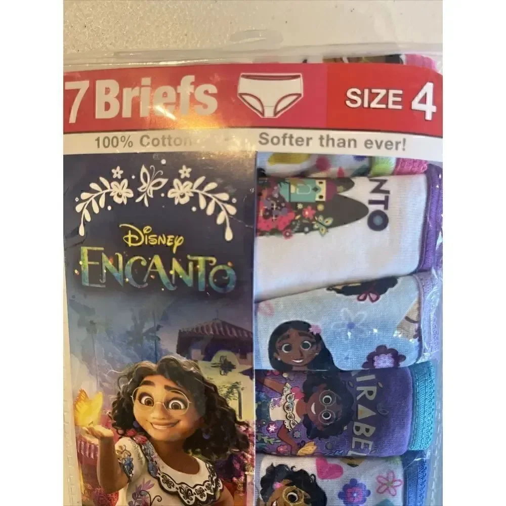 Disney ENCANTO Girls Size 4 Briefs 7 pack NEW